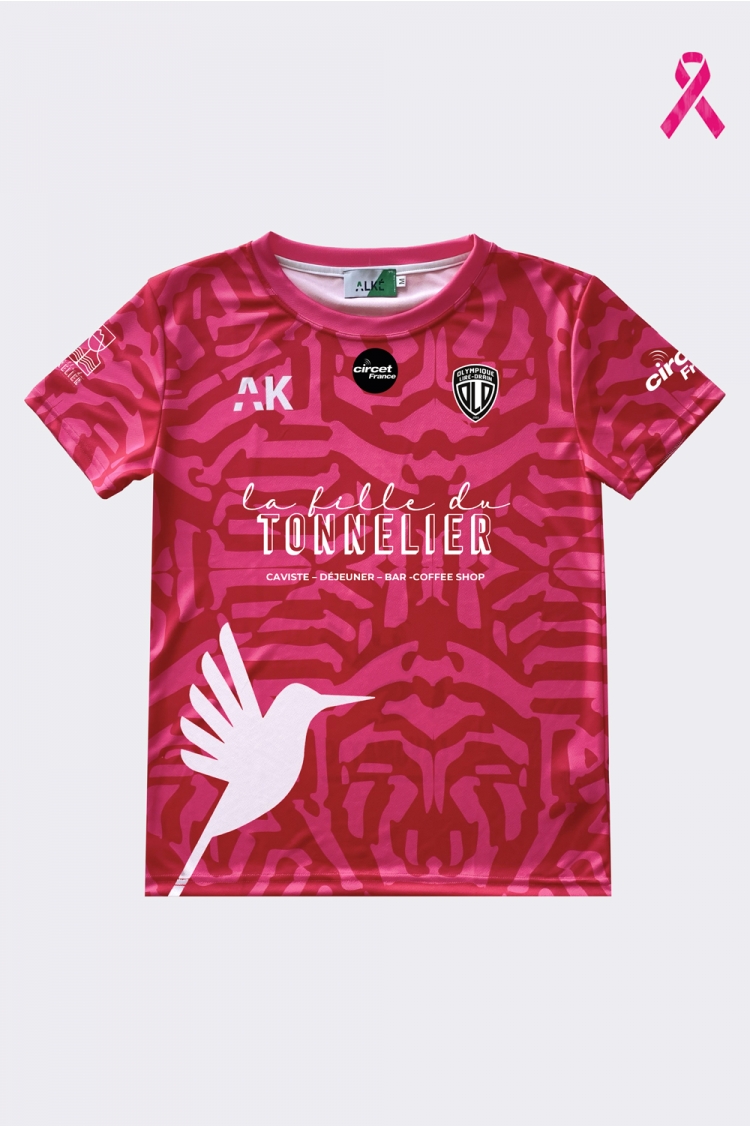 Olympique Liré Drain - Player's jersey - Pink October 24