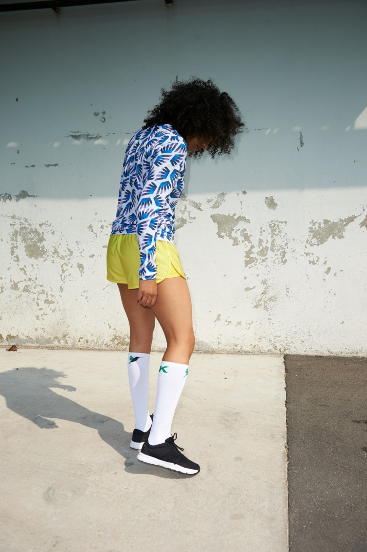 Gigi Jersey - Winged Blue & Purple pattern - Women's Football - 3/4 Back view