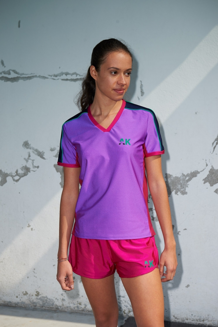 Nettie Short - Pink Jam - Women's Football - Front view with Honeyball Jersey